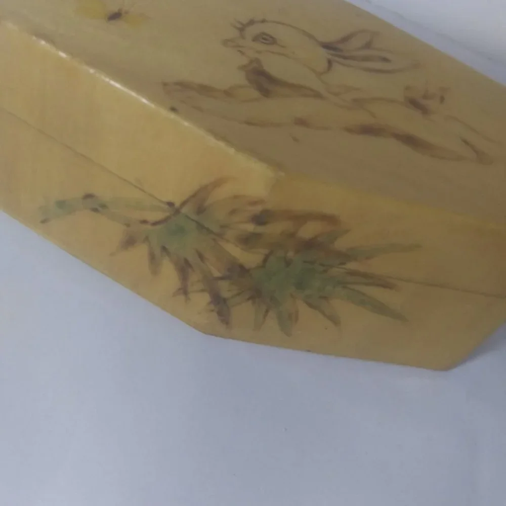 small wood box bunny chasing butterflies